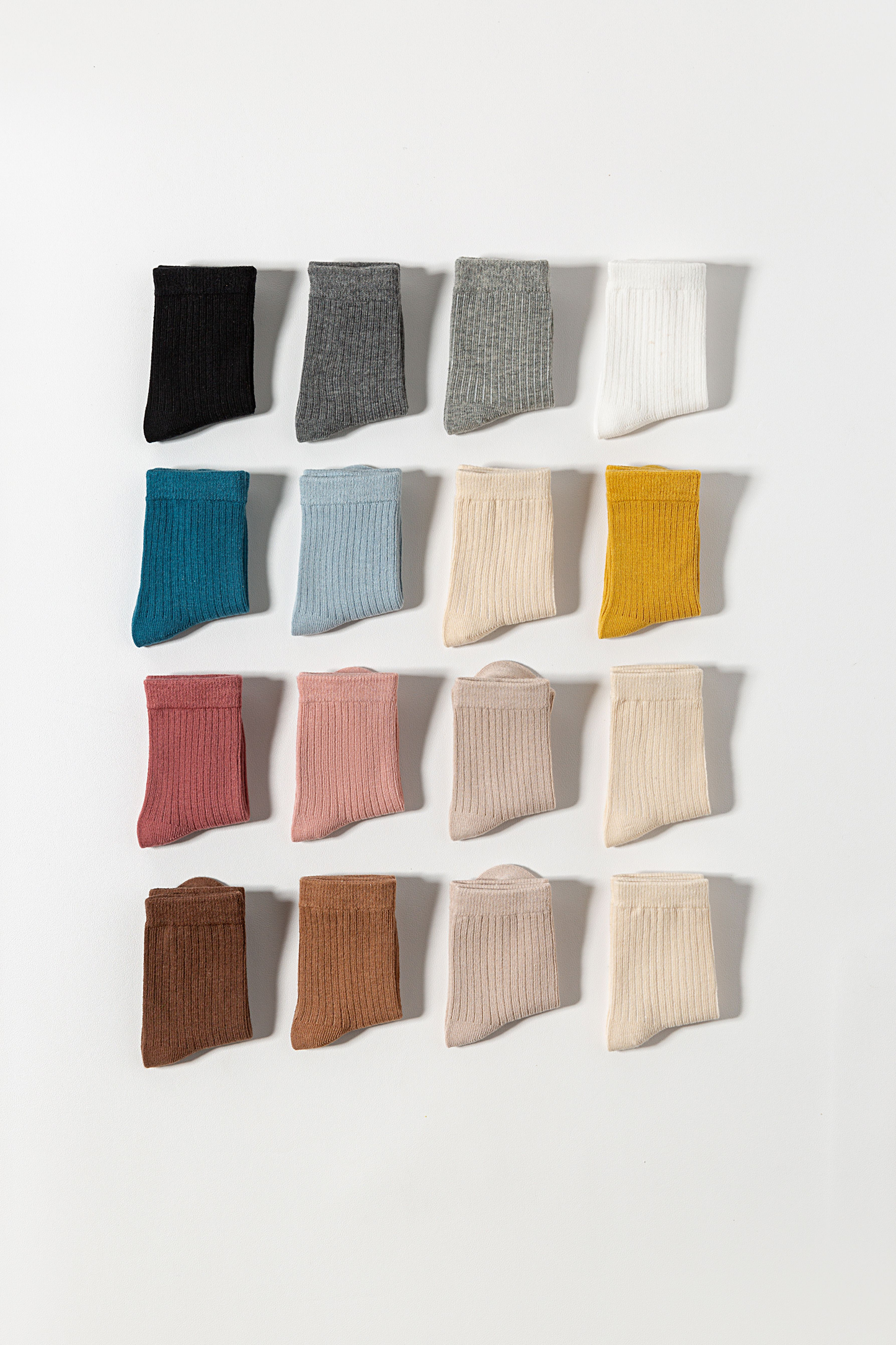 Kindersokken katoen zacht - 5 paar effen kleur