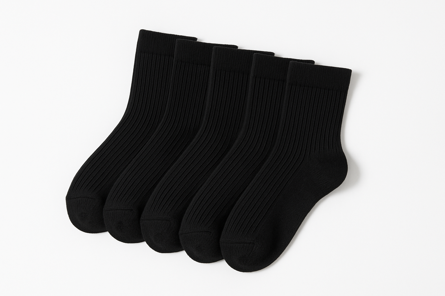 Kindersokken katoen zacht - 5 paar effen kleur