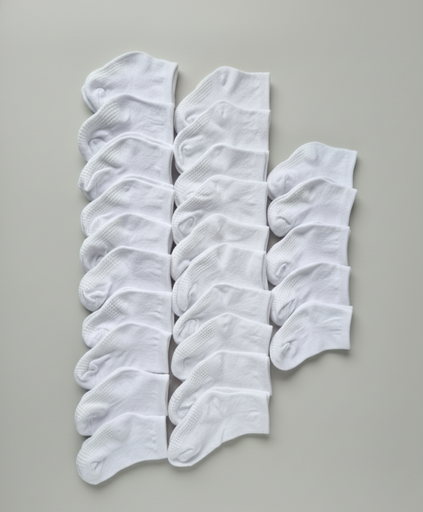 Gripsokken Megapack 25x Wit & Roze/Blauw