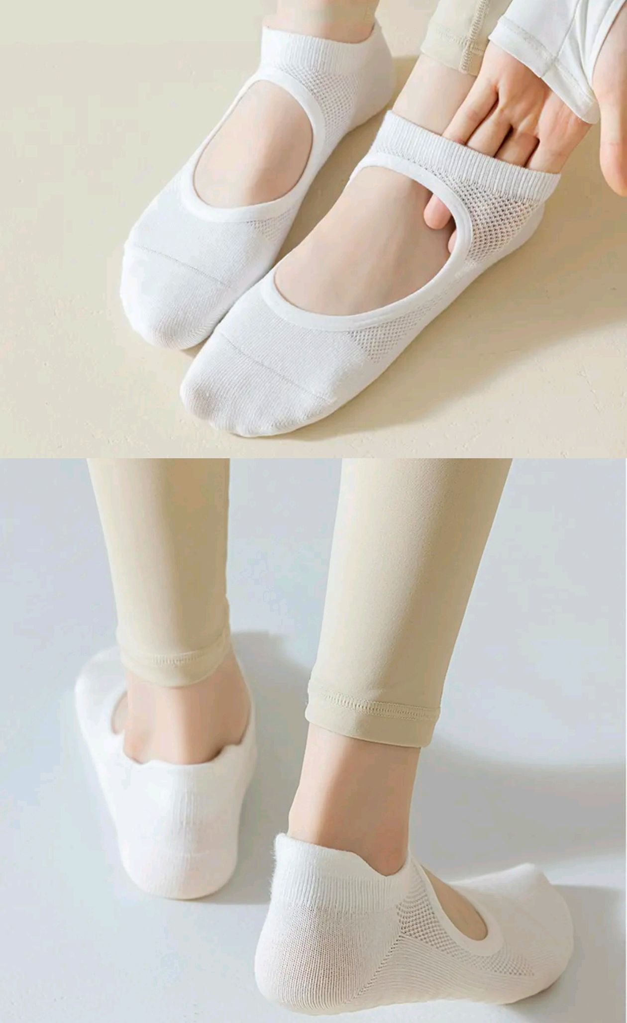 Yogasokken ballerina dames - katoen