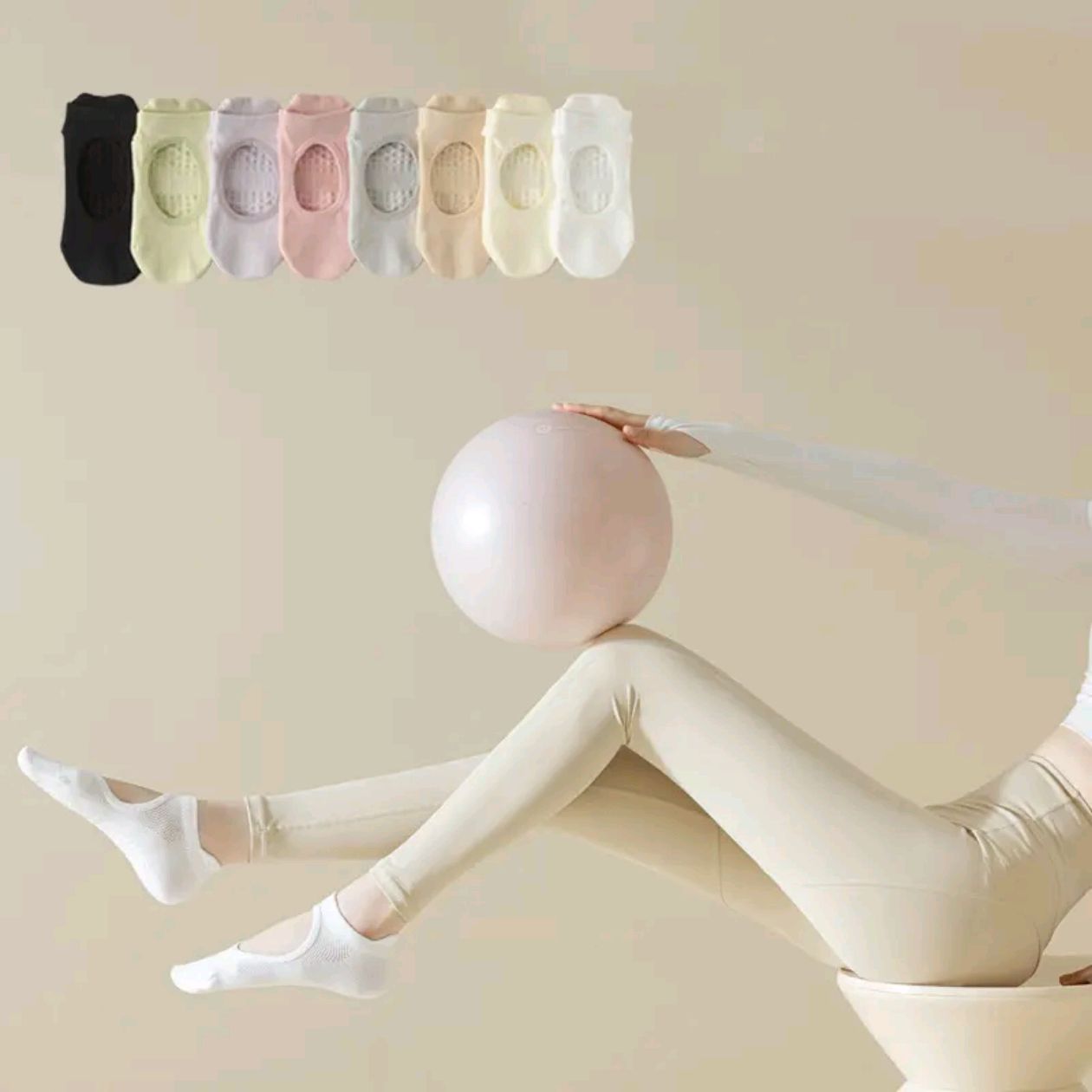 Yogasokken ballerina dames - katoen